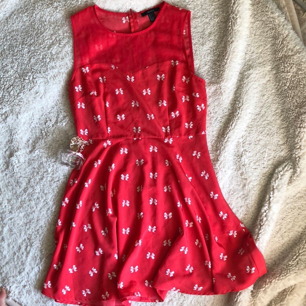 Forever 21 Red Skater Dress - SZ L